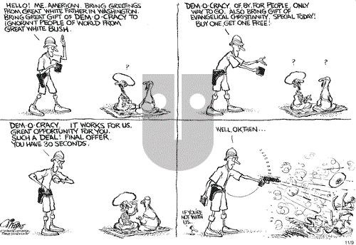 Pat Oliphant on Tuesday November 9, 2004 Comic Strip
