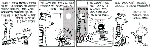 Calvin and Hobbes on Saturday November 3, 1990 Comic Strip