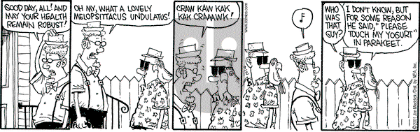 Monty on Wednesday September 12, 2001 Comic Strip