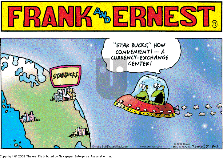 Frank and Ernest on Sunday September 1, 2002 Comic Strip