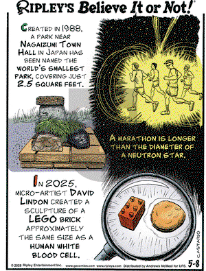 Ripley's Believe It or Not on Thursday May 8, 2025 Comic Strip
