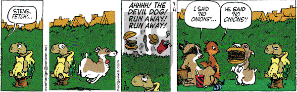 Over the Hedge on Monday March 10, 2008 Comic Strip