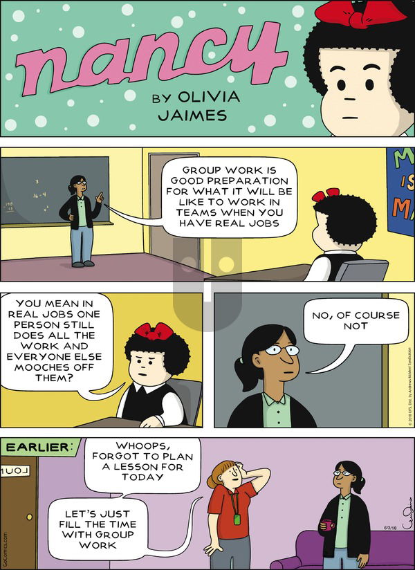 Nancy on Sunday June 3, 2018 Comic Strip