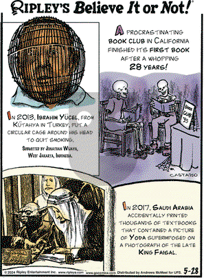 Ripley's Believe It or Not - Tuesday May 28, 2024 Comic Strip