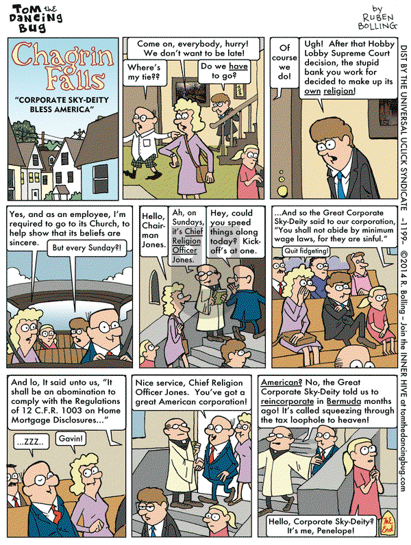Tom the Dancing Bug on Friday August 1, 2014 Comic Strip