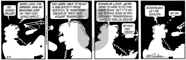 Doonesbury on Thursday June 3, 1993 Comic Strip