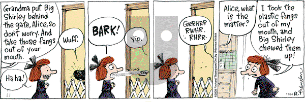 Cul de Sac on Thursday November 24, 2016 Comic Strip