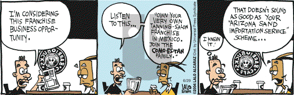 La Cucaracha on Tuesday June 29, 2004 Comic Strip