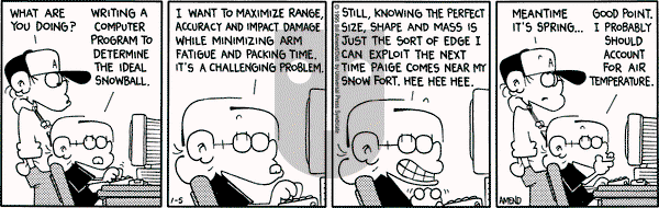 FoxTrot on Thursday January 5, 1995 Comic Strip