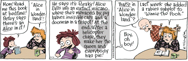 Cul de Sac on Saturday March 14, 2015 Comic Strip