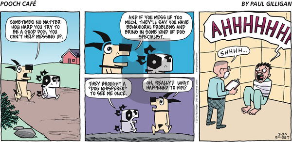Pooch Cafe on Sunday March 20, 2016 Comic Strip