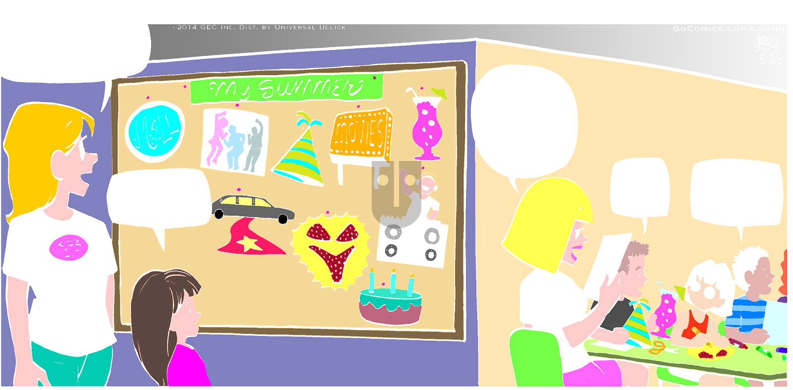 Luann on Sunday May 25, 2014 Comic Strip