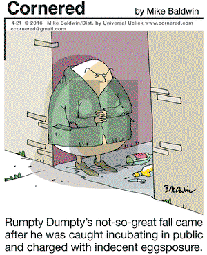 Cornered on Thursday April 21, 2016 Comic Strip
