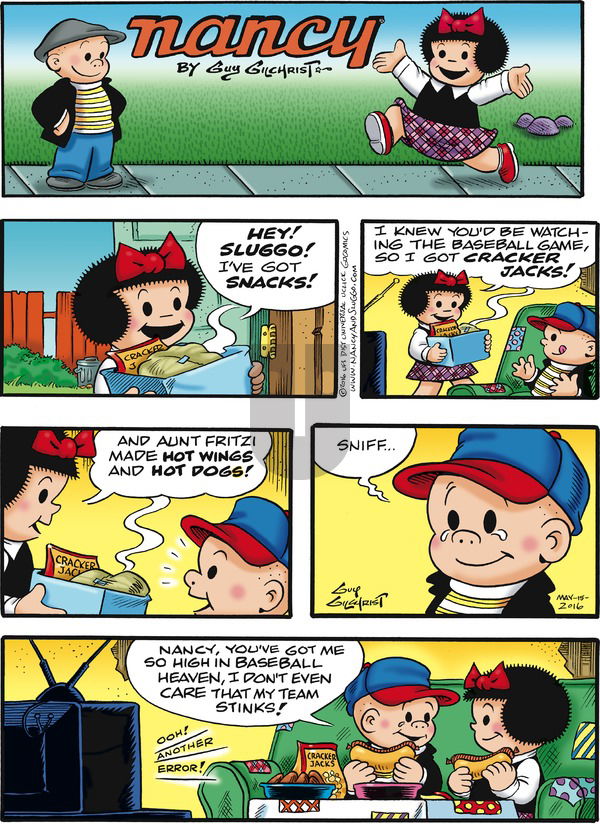 Nancy on Sunday May 15, 2016 Comic Strip
