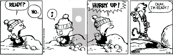 Calvin and Hobbes - Thursday February 6, 1986 Comic Strip