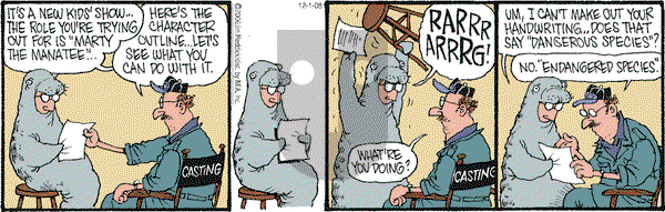 Monty on Monday December 1, 2008 Comic Strip
