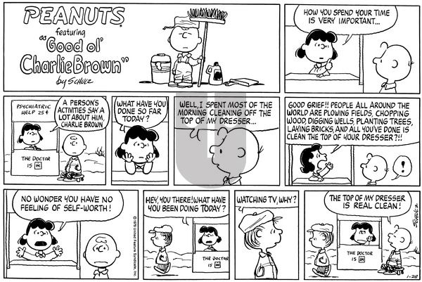 Peanuts on Sunday January 28, 1979 Comic Strip