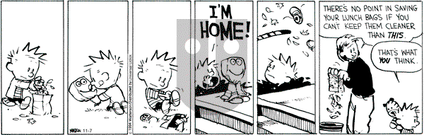 Calvin and Hobbes on Friday November 7, 2014 Comic Strip