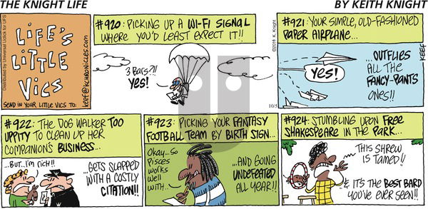 The Knight Life on Sunday October 5, 2014 Comic Strip