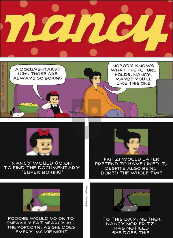 Nancy on Sunday July 19, 2020 Comic Strip