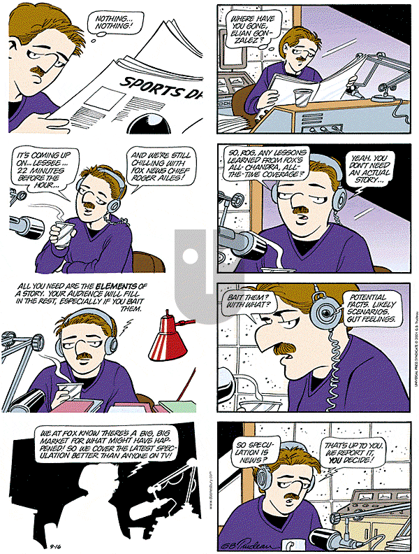 Doonesbury - Sunday September 16, 2001 Comic Strip