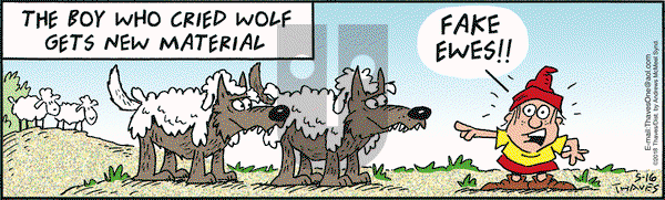 Frank and Ernest on Wednesday May 16, 2018 Comic Strip