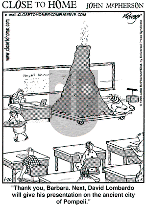 Close to Home on Wednesday January 20, 1999 Comic Strip