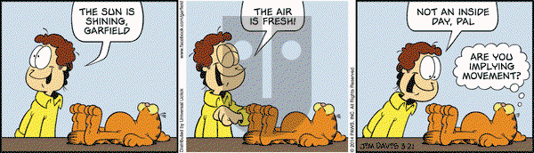 Garfield on Friday March 21, 2014 Comic Strip