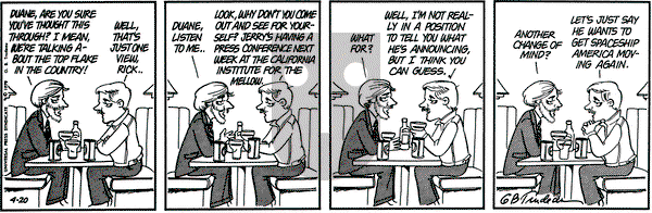 Doonesbury on Friday April 20, 1979 Comic Strip