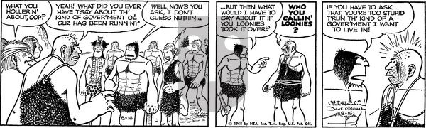 Alley Oop on Friday August 16, 1968 Comic Strip