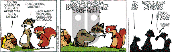 Over the Hedge on Saturday November 10, 2012 Comic Strip