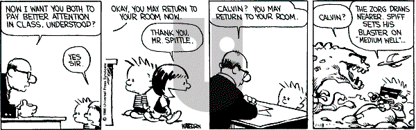 Calvin and Hobbes - Saturday January 18, 1986 Comic Strip