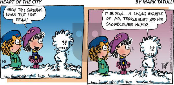 Heart of the City on Sunday January 8, 2012 Comic Strip