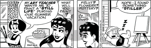 Nancy on Wednesday July 18, 2001 Comic Strip