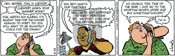 Cleats on Monday August 25, 2003 Comic Strip