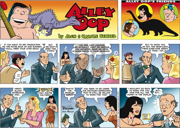 Alley Oop on Sunday April 26, 2015 Comic Strip