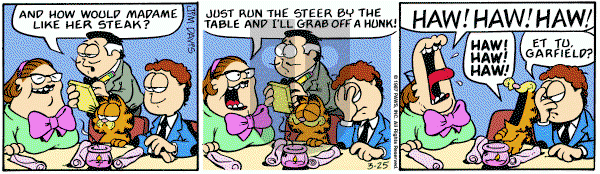 Garfield on Wednesday March 25, 1987 Comic Strip