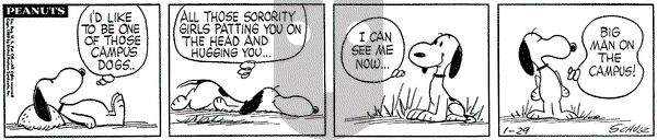 Peanuts on Thursday January 29, 1959 Comic Strip