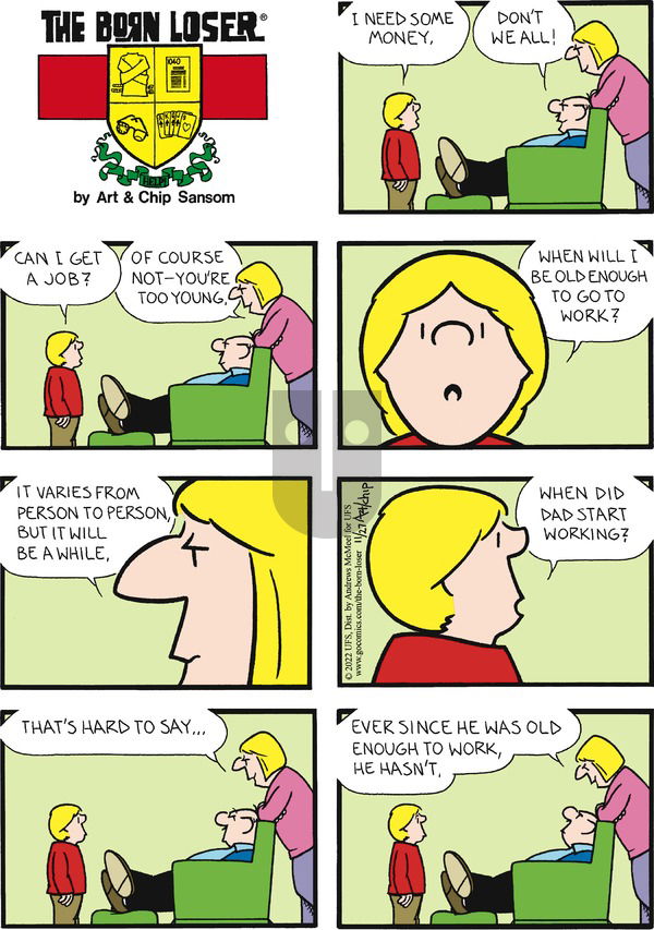 The Born Loser - Sunday November 27, 2022 Comic Strip