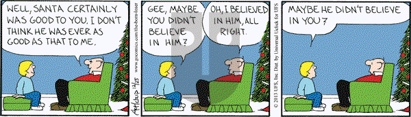 The Born Loser on Wednesday December 25, 2013 Comic Strip