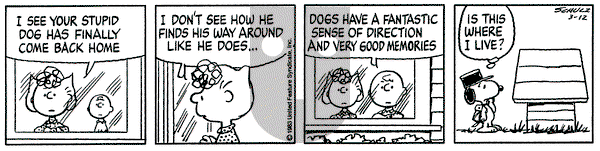 Peanuts on Saturday March 12, 1983 Comic Strip