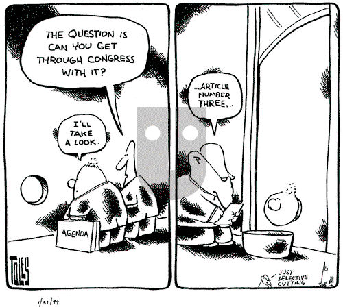 Tom Toles on Thursday February 18, 1999 Comic Strip