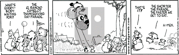 Over the Hedge on Tuesday November 20, 2001 Comic Strip