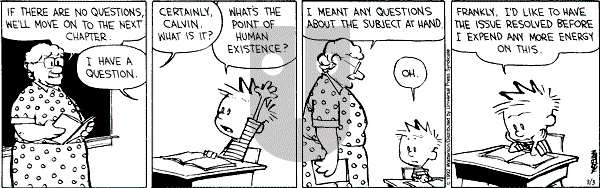 Calvin and Hobbes - Tuesday March 3, 1992 Comic Strip