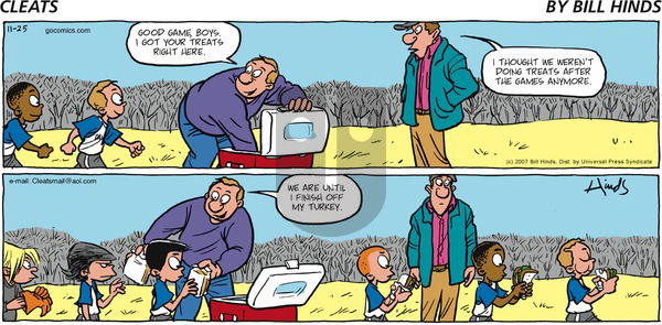 Cleats on Monday November 3, 2025 Comic Strip