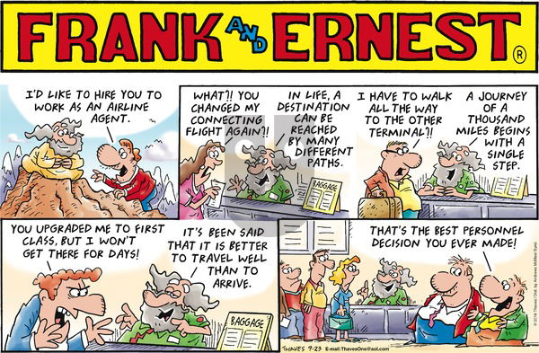 Frank and Ernest on Sunday September 23, 2018 Comic Strip
