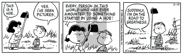 Peanuts - Tuesday March 17, 1998 Comic Strip