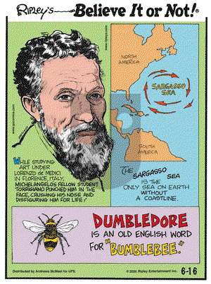 Ripley's Believe It or Not on Tuesday June 16, 2020 Comic Strip