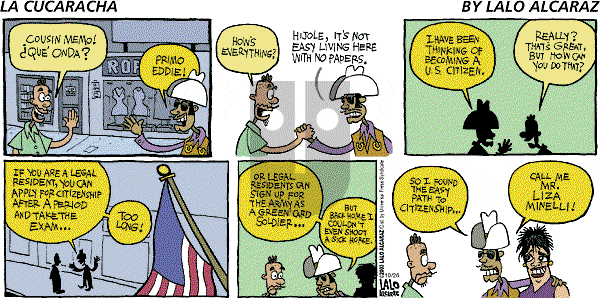 La Cucaracha on Sunday October 26, 2003 Comic Strip
