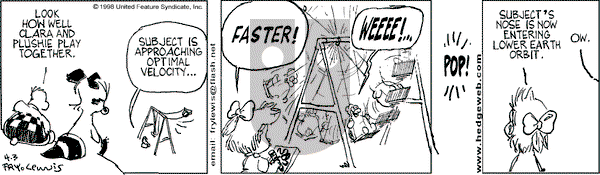 Over the Hedge on Friday April 3, 1998 Comic Strip